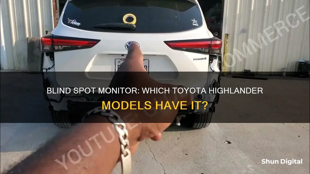 what year toyota highlander has blind spot monitor