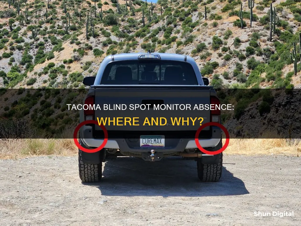 where are the toyota tacoma blind spot monitor not available