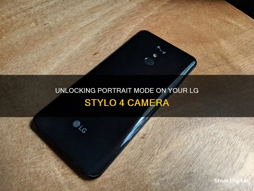 where is portrait mode on lg stylo 4 camera