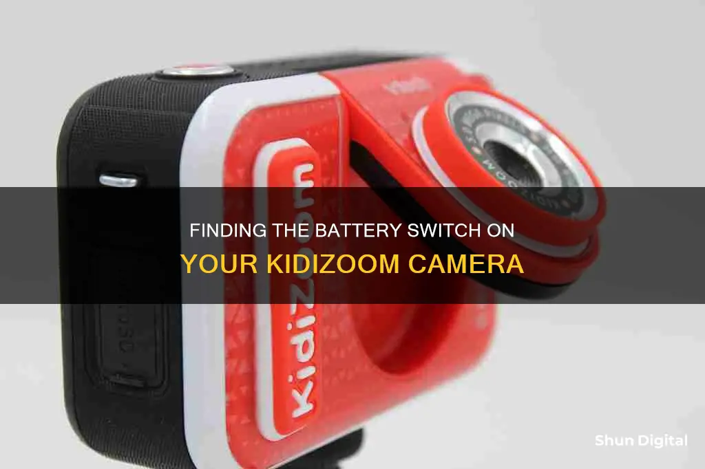 where is the battery switch on a kidizoom camera