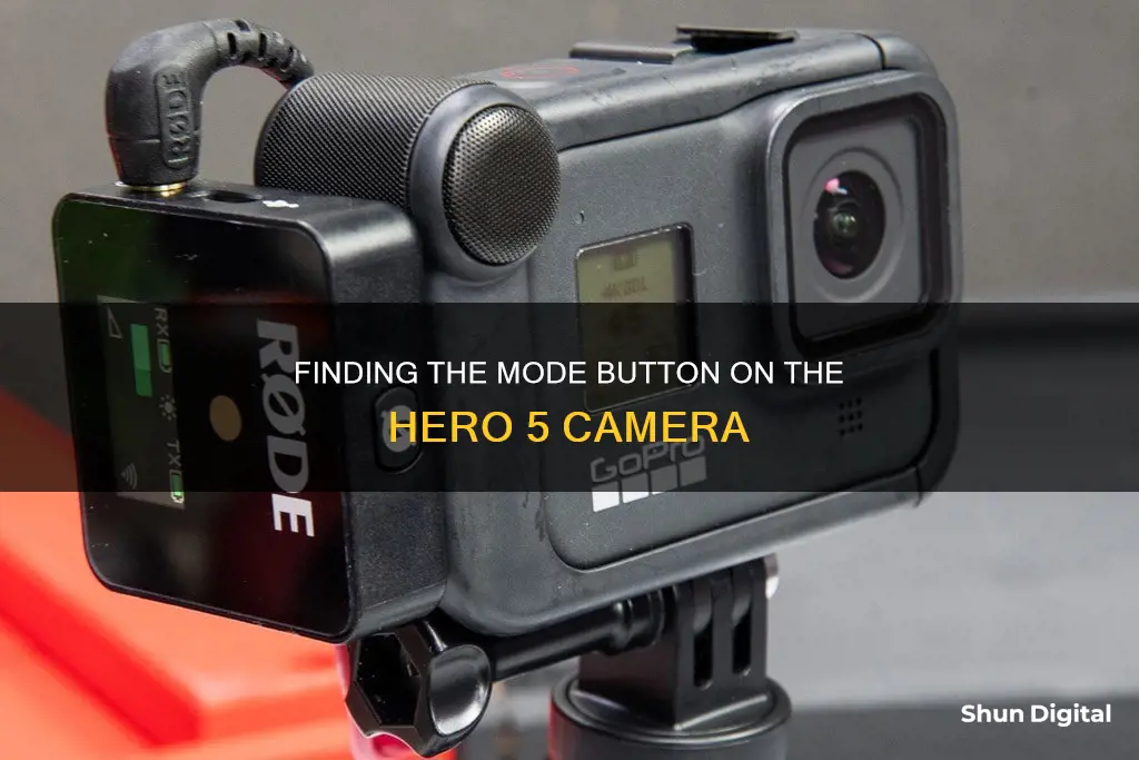 where is the mode button on the hero 5 camera