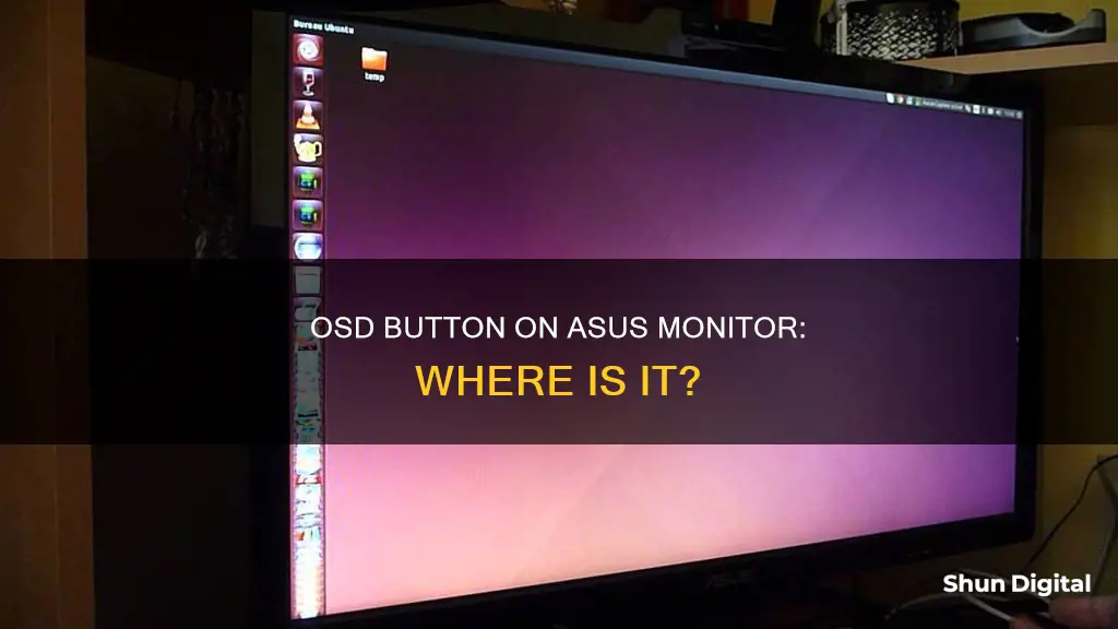 where is the osd button on a asus monitor