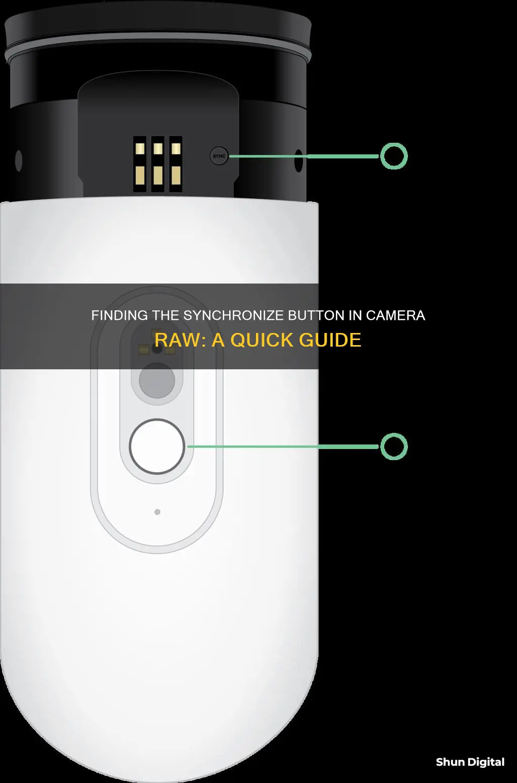 where is the synchronize button in new camera raw