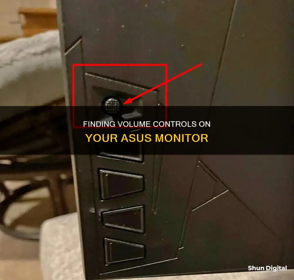 where is the volume button on asus monitor