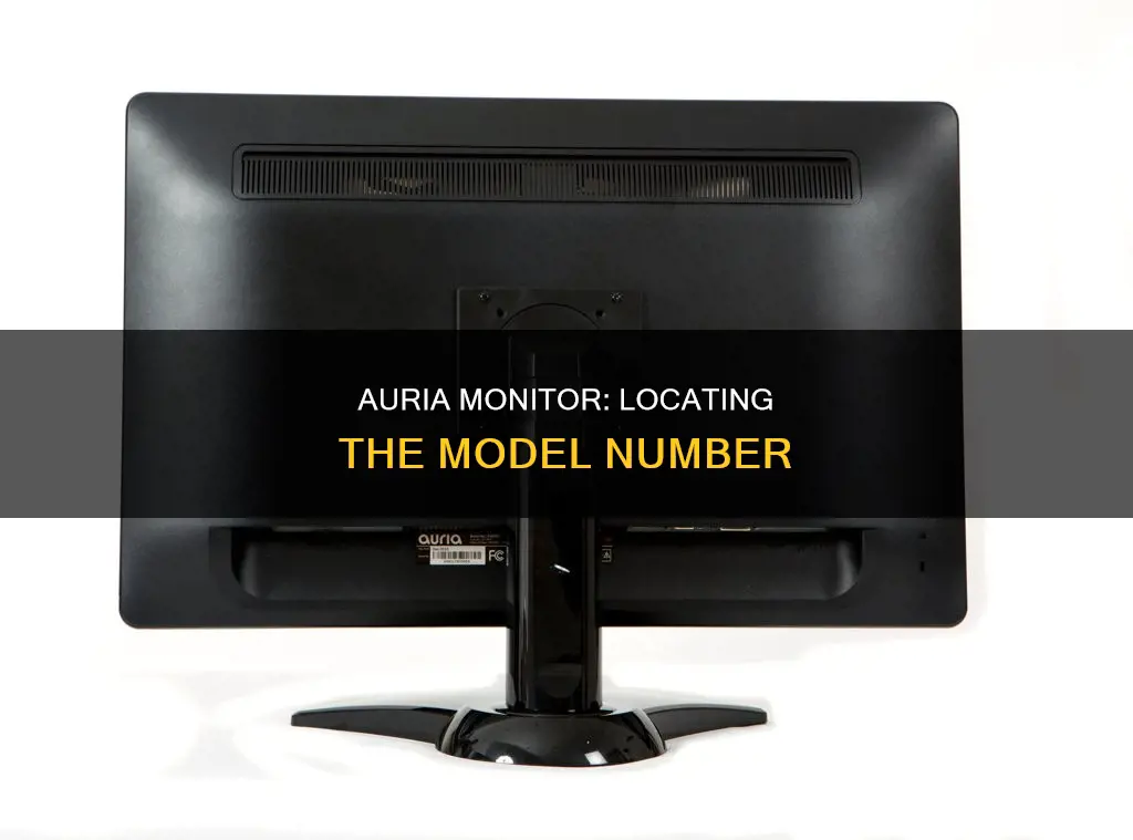 where to find model number on auria monitor