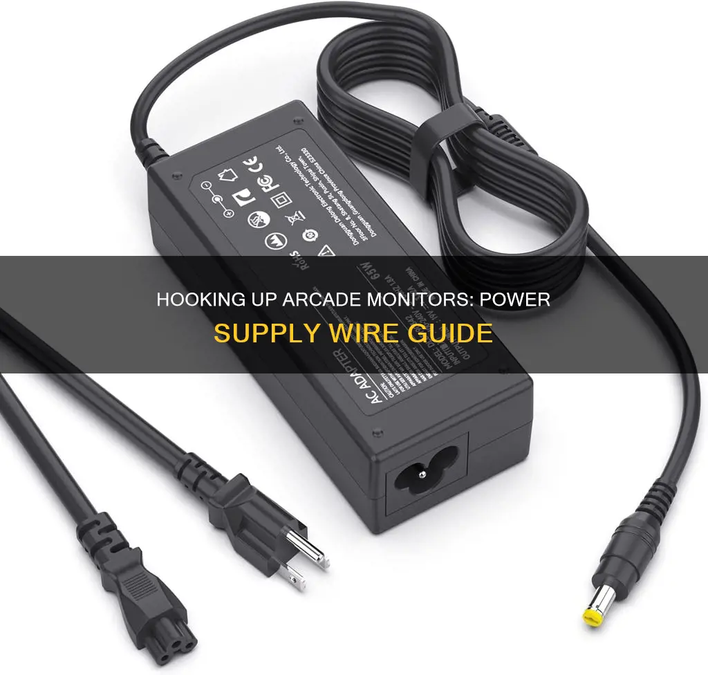 where to hook monitor wires into power supply arcade