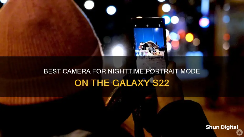 which camera in galaxy s22 supports portrait mode at night