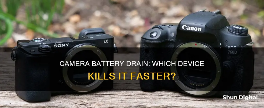 which camera kills the battery more