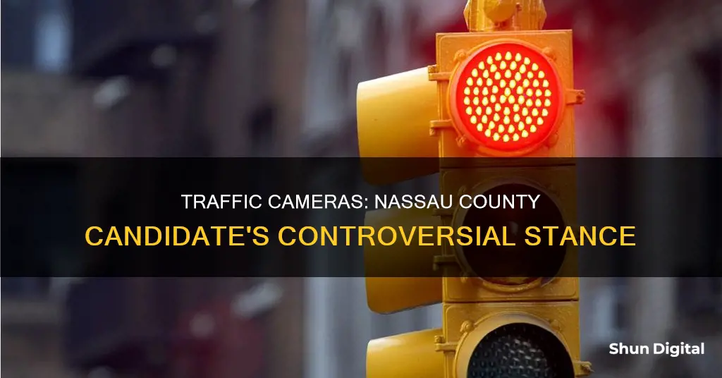 which candidate for nassau county is against the traffic cameras