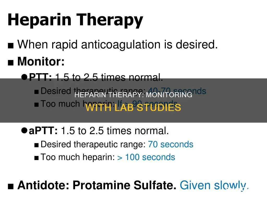 which lab study monitors heparin