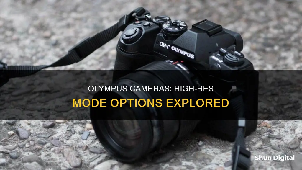 which olympus cameras have high res mode