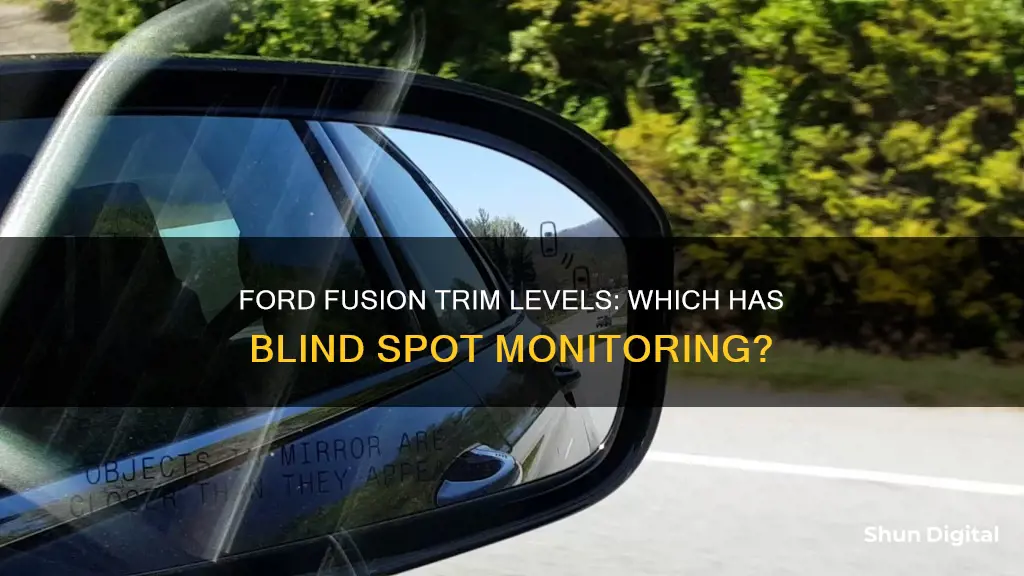 which trim level on ford fusion has blind spot monitoring