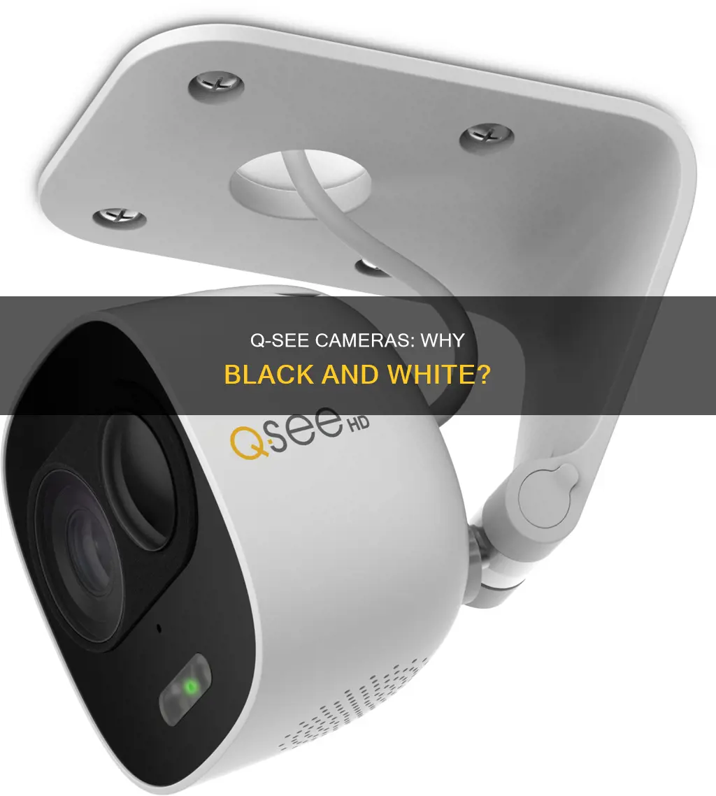 why are my color q-see camera in black and white