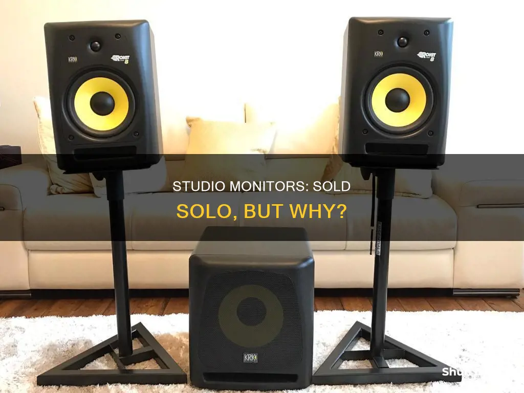 why are studio monitors sold individually