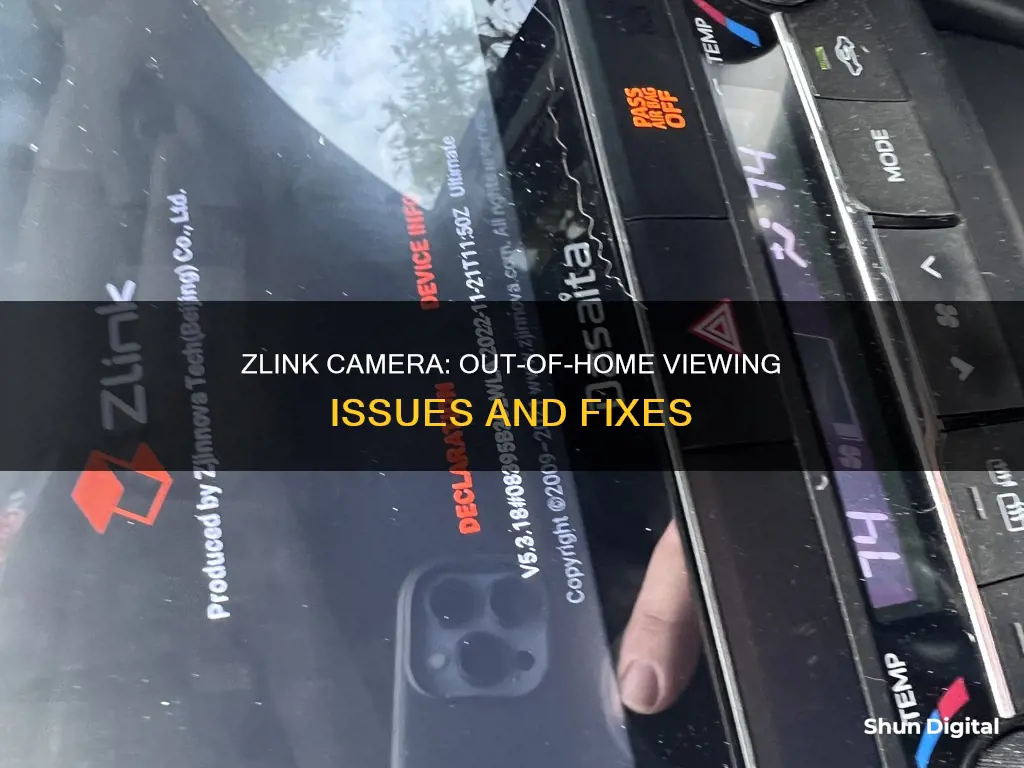 why cant I see zlink camera away