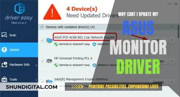 Troubleshooting ASUS Monitor Driver Update Issues