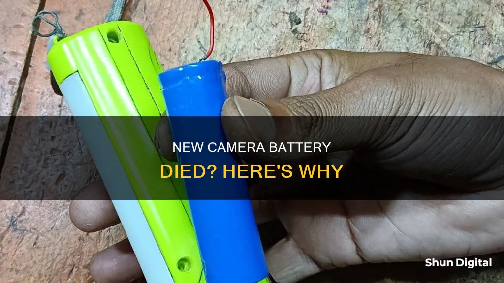 why did my new lithium ion camera battery die