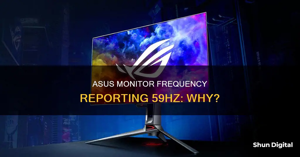 why does asus monitor report 59 hz