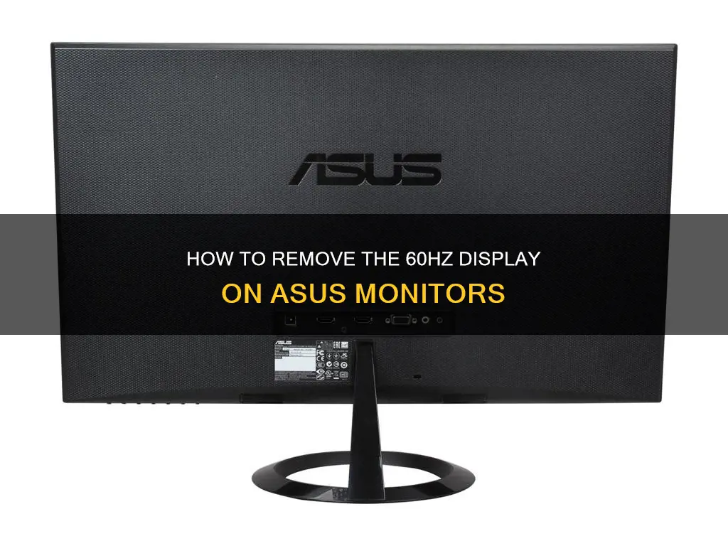 why does asus monitor show 60 in top right corner