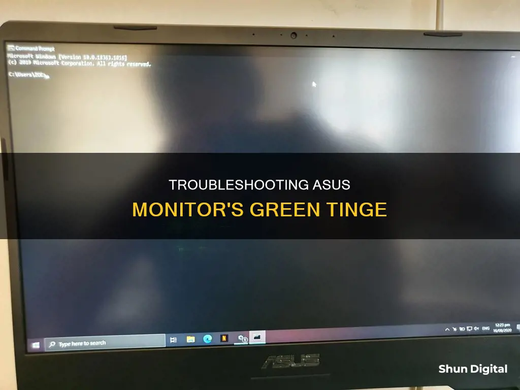 why does my asus monitor keep going green