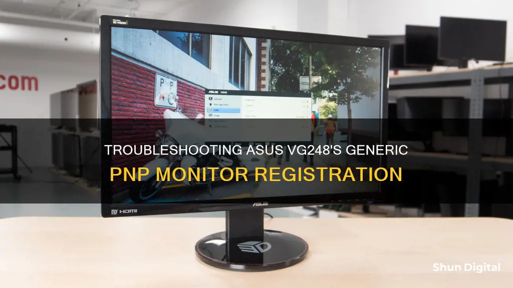 why does my asus vg248 register as generic pnp monitor