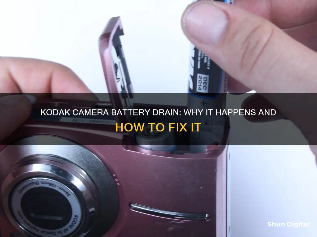 why does my kodak camera eat batteries