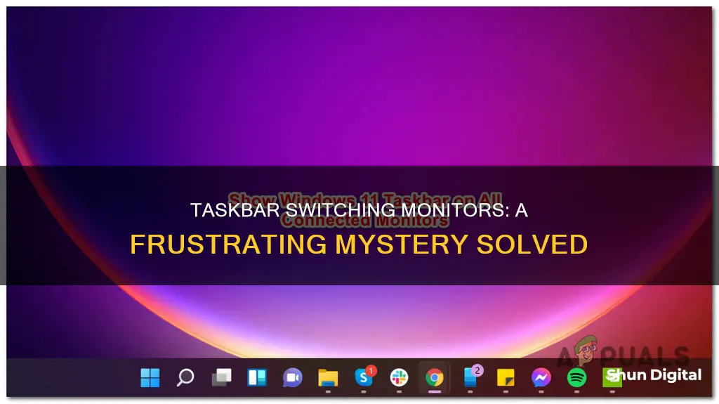 why does my taskbar keep switching monitors