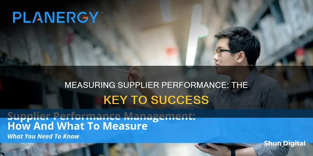 why is it important to measure and monitor supplier performance