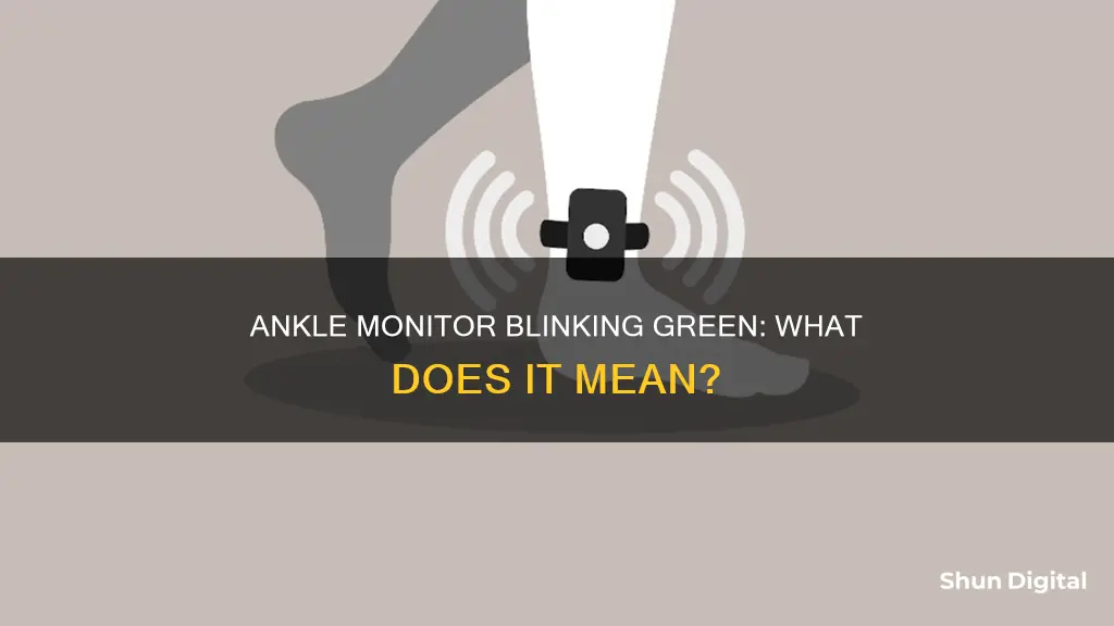 why is my ankle monitor blinking green