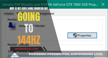 Troubleshooting an ASUS 144Hz Monitor Not Reaching 144Hz