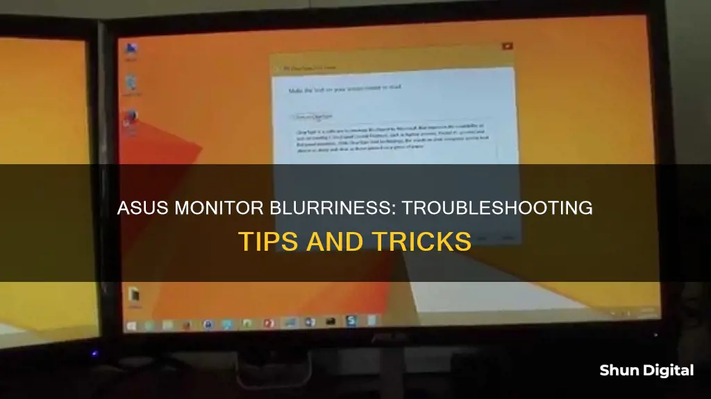 why is my asus monitor blurry