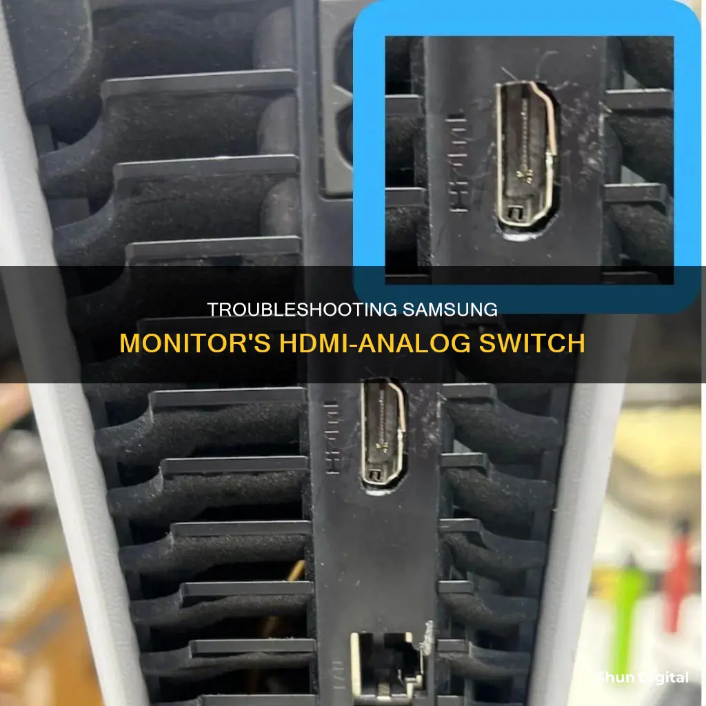 why is my samsung monitor switching from hdmi to analog