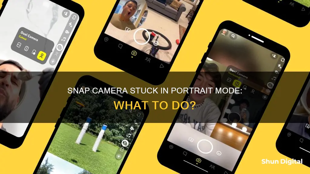 why is my snap camera in portrait mode