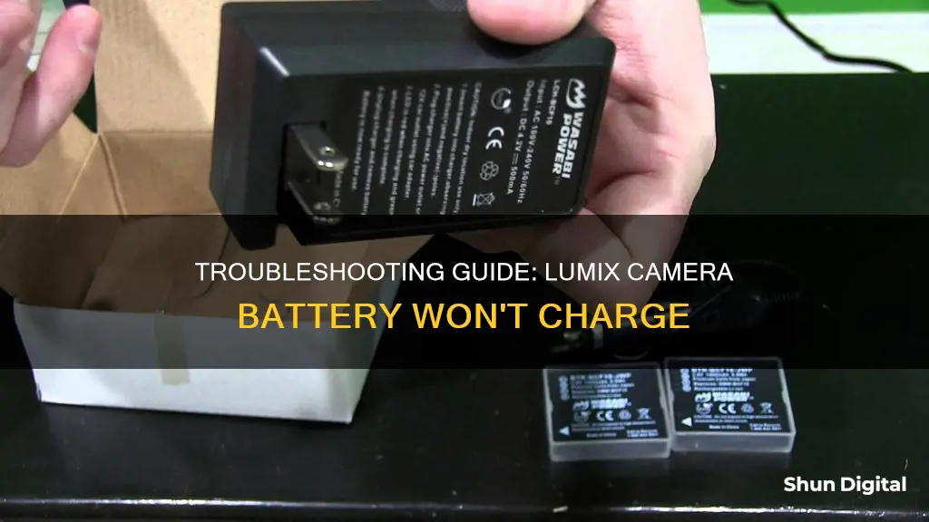 why wont my camera battery charge lumix